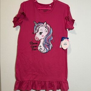 Pink Unicorn Graphic Dress